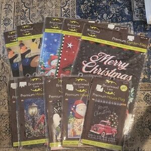 Briarwood Lane Christmas House Flags Set